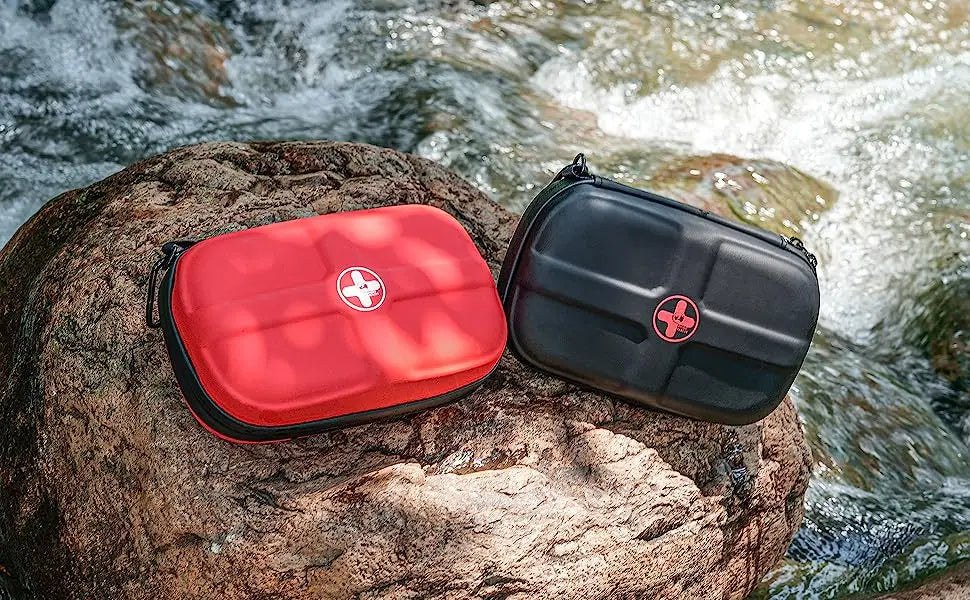 RHINO RESCUE Mini First Aid Kit: Small, Waterproof, Portable. Essential for Travel, Home, Car, Camping.