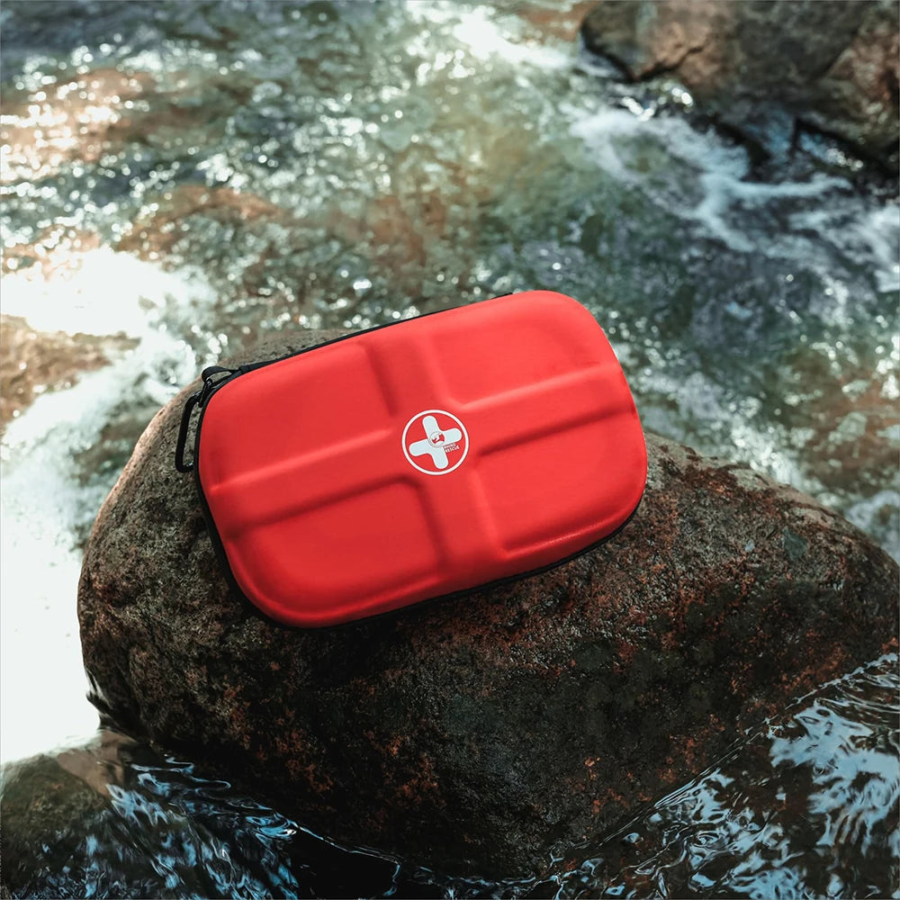 RHINO RESCUE Mini First Aid Kit: Small, Waterproof, Portable. Essential for Travel, Home, Car, Camping.