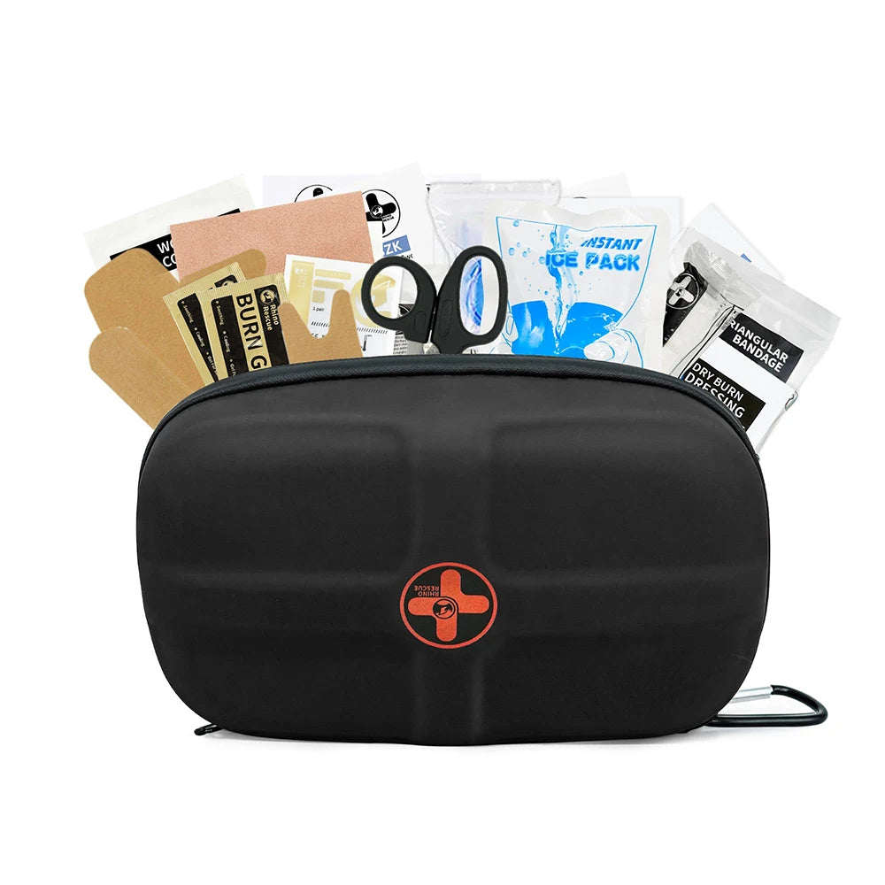 RHINO RESCUE Mini First Aid Kit: Small, Waterproof, Portable. Essential for Travel, Home, Car, Camping.